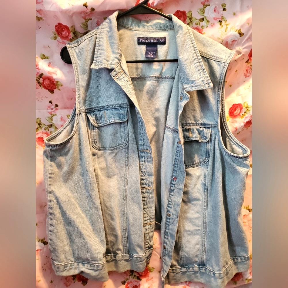 Avenue Jeans Plus Size Denim Vest